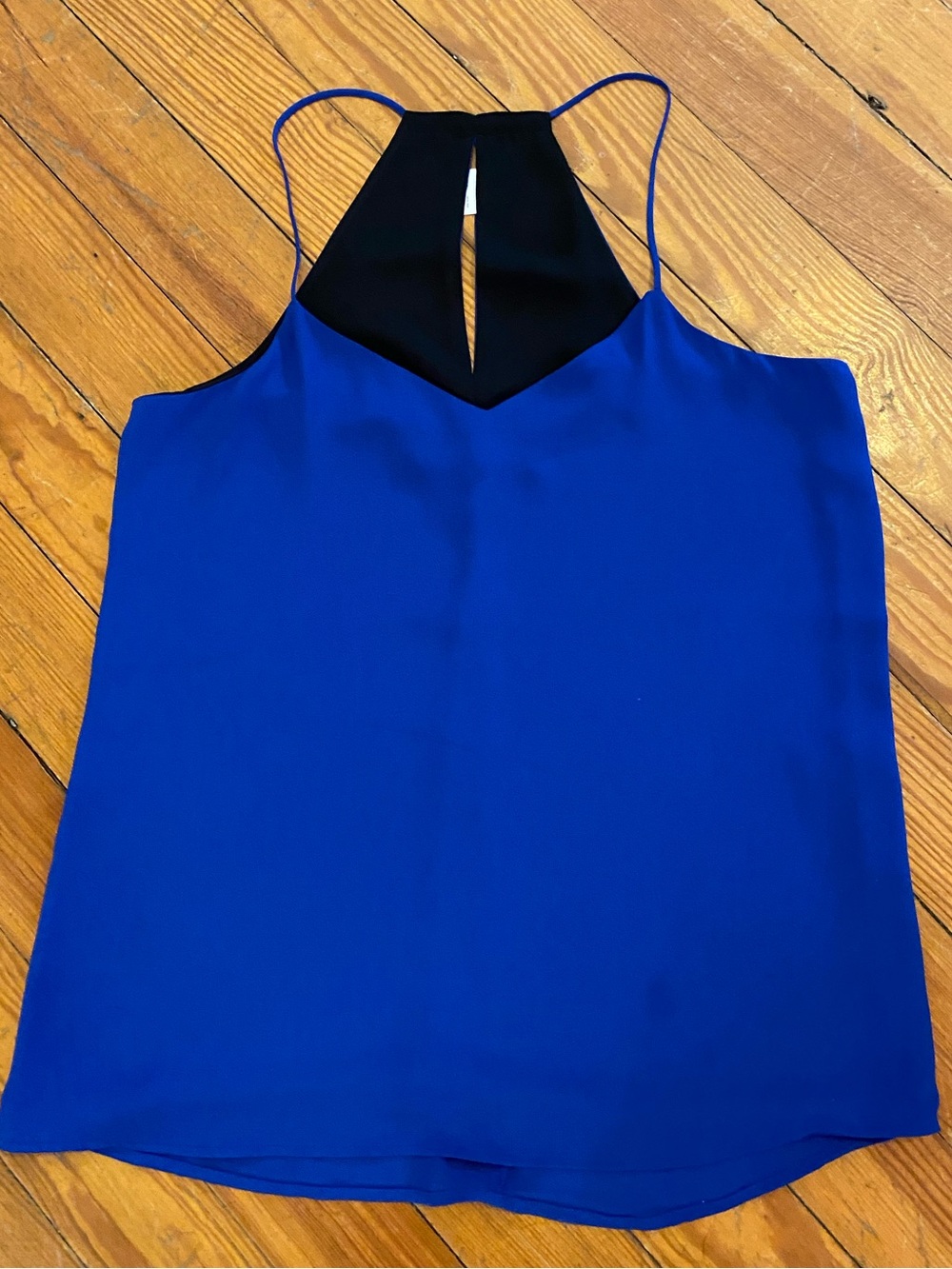 Express Royal Blue & Black Halter Cami Top